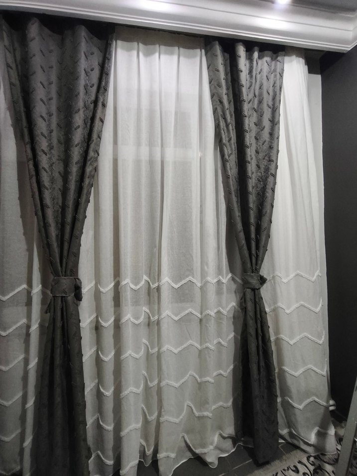 3 adet keten fon perde - Görsel 5