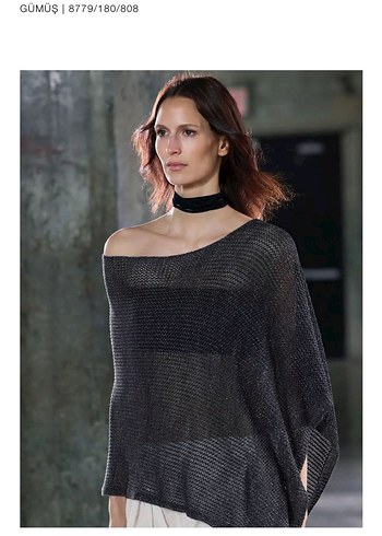 Zara ZARA KADIN METALİK İPLİKLİ TRİKO PELERİN