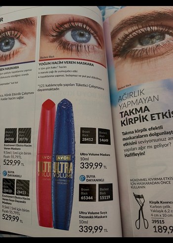 Avon Ultra Volume Suya Dayanıklı Mavi Maskara 10ml