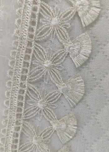 işlemeli beyaz tül örtü - Görsel 6