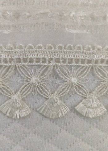 işlemeli beyaz tül örtü - Görsel 8