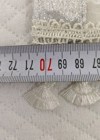 işlemeli beyaz tül örtü - Görsel 5