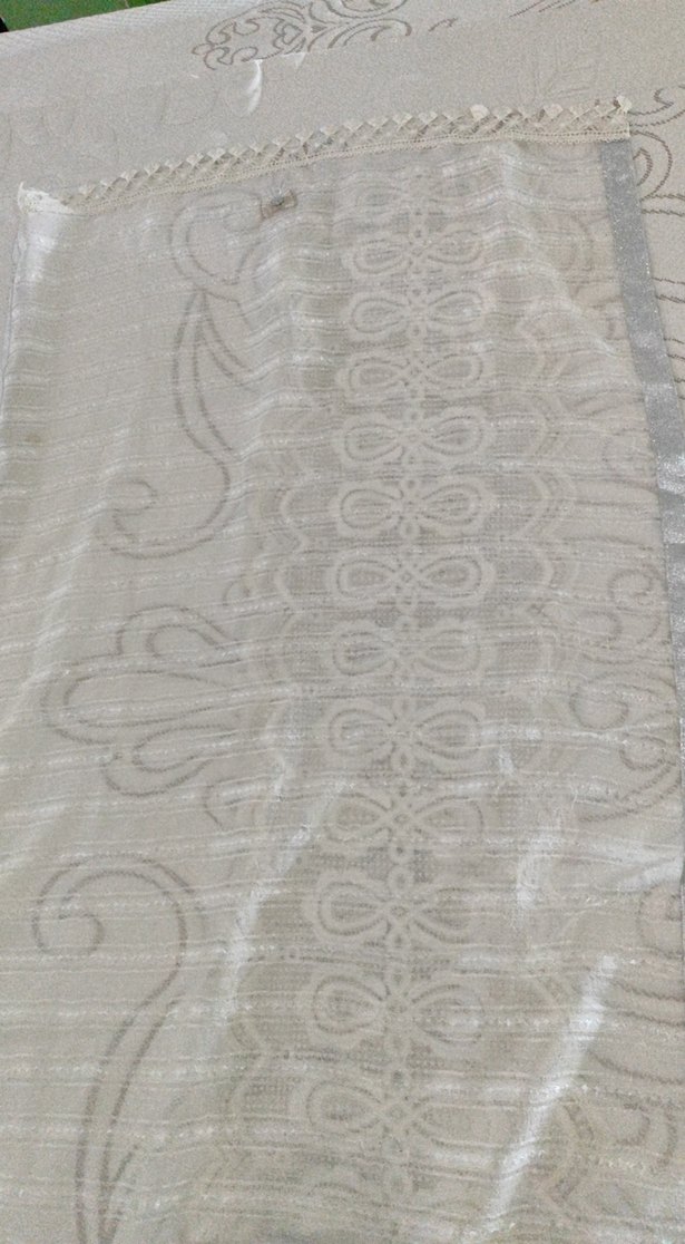 işlemeli beyaz tül örtü - Görsel 3
