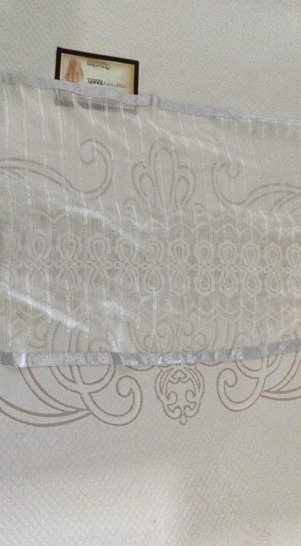 işlemeli beyaz tül örtü - Görsel 2