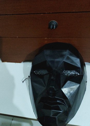 Erkekler için Siyah Geometrik Maske - Görsel 4