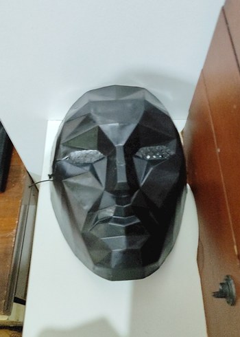 Erkekler için Siyah Geometrik Maske - Görsel 11