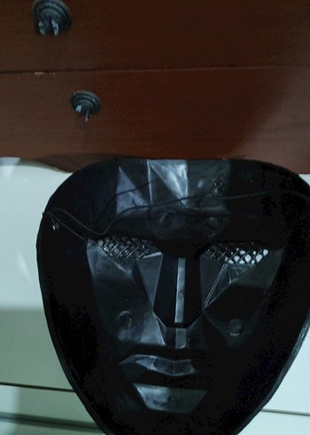 Erkekler için Siyah Geometrik Maske - Görsel 5