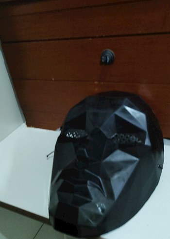 Erkekler için Siyah Geometrik Maske - Görsel 2