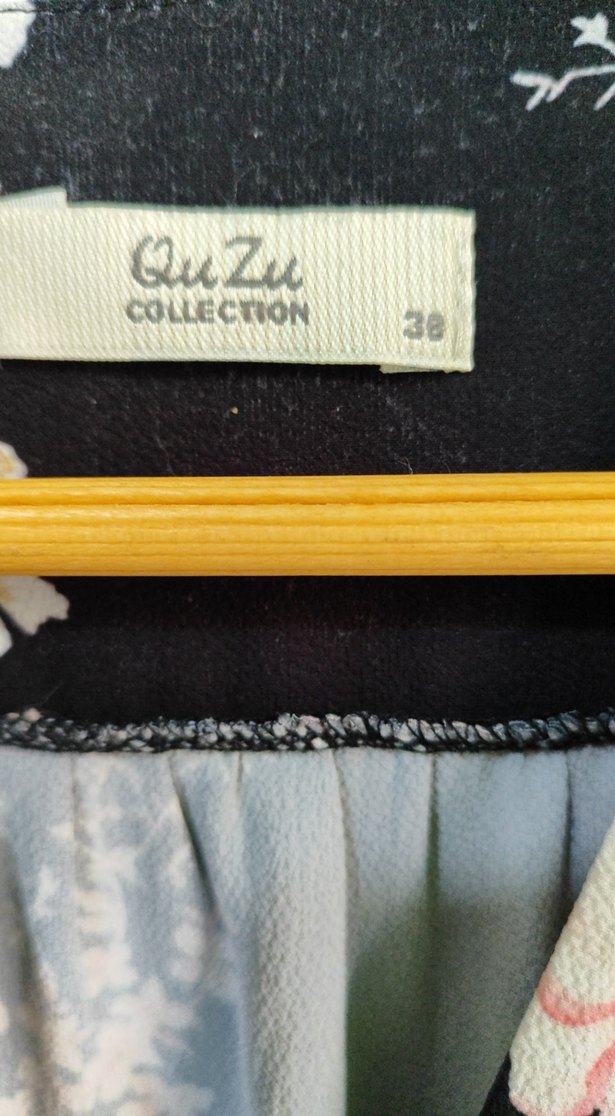 Kadın Siyah Çiçekli Uzun Bohem Elbise - Görsel 5