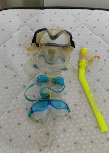 Şeffaf Mini Renkli Yüzme Gözlükleri ve Dalış Seti - Görsel 11