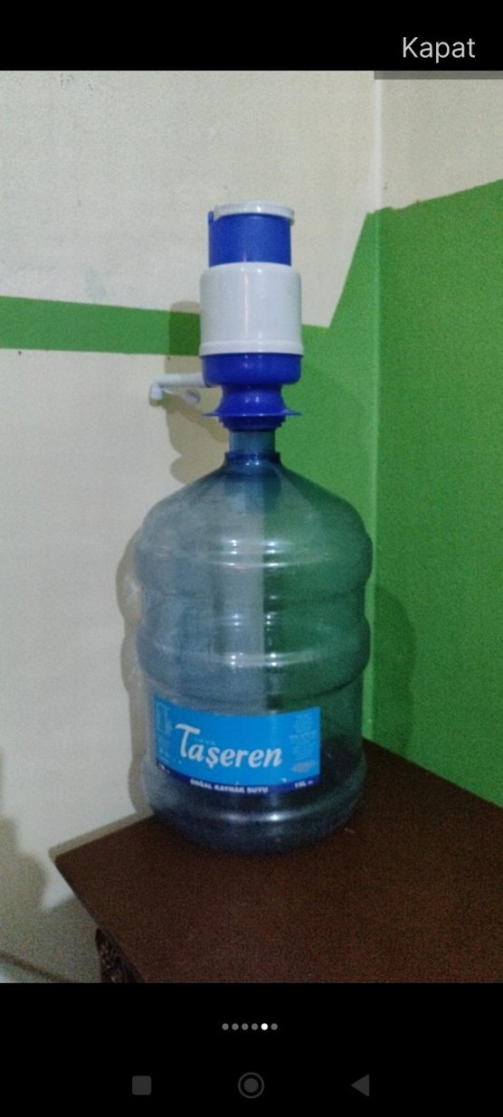 Mavi Büyük Su Şişesi ve Pompa - Görsel 4