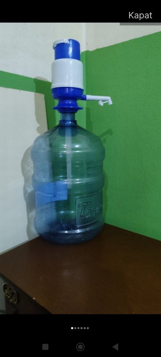 Mavi Büyük Su Şişesi ve Pompa - Görsel 2