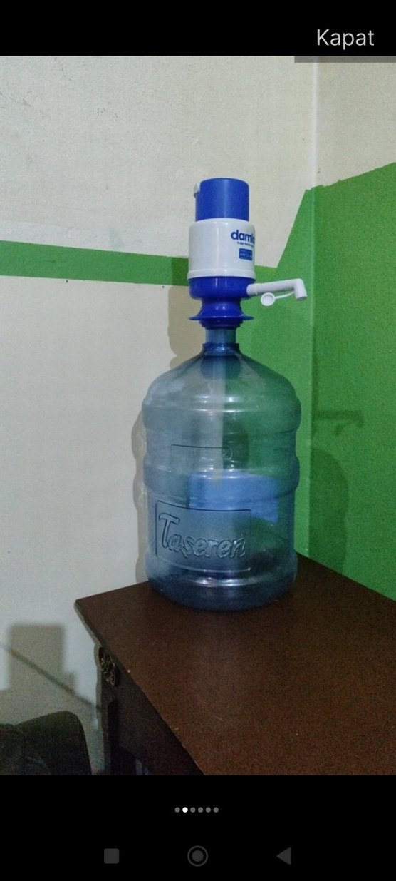 Mavi Büyük Su Şişesi ve Pompa - Görsel 3