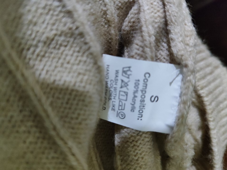 Bej Örgü Kadın Triko Elbise - Görsel 4