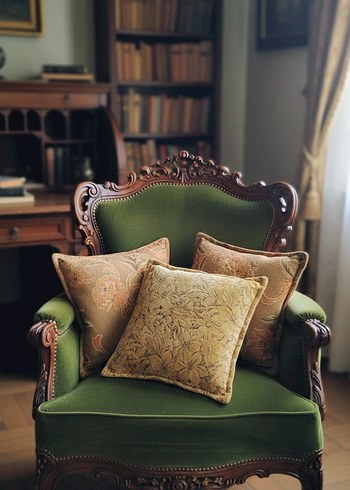 Kahverengi Çiçek Desenli Yastıklar - Görsel 9