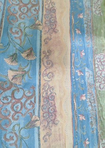 Pastel Çok Renkli Batik Desenli yorgan yüzü - Görsel 4