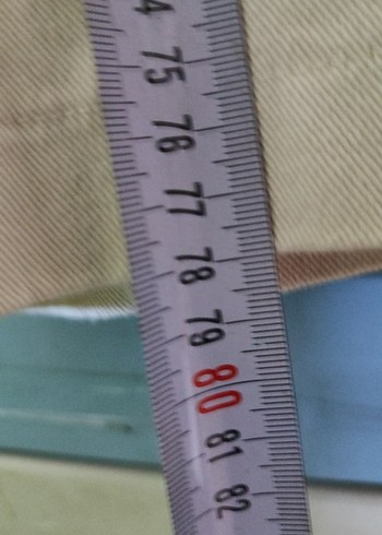 krem Keten Midi likralı Elbise - Görsel 3