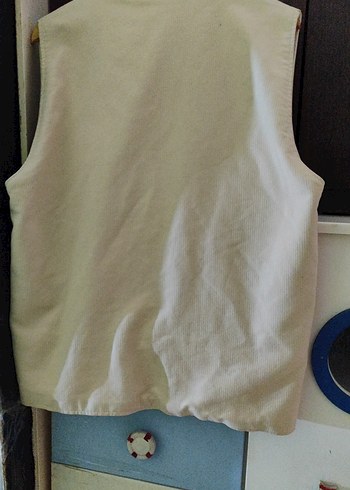 Camel Renkli Pamuklu Kemerli Erkek Yelek - Görsel 6