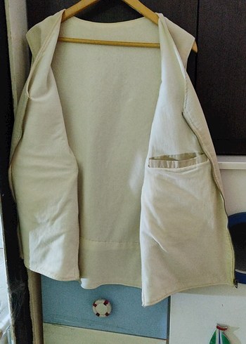 Camel Renkli Pamuklu Kemerli Erkek Yelek - Görsel 7