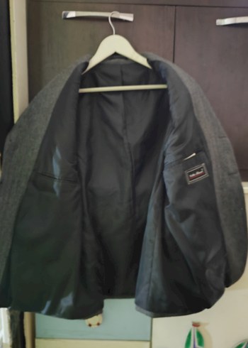 Gri Erkek Düğmeli Ofis ceket - Görsel 5