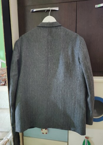 Gri Erkek Düğmeli Ofis ceket - Görsel 6