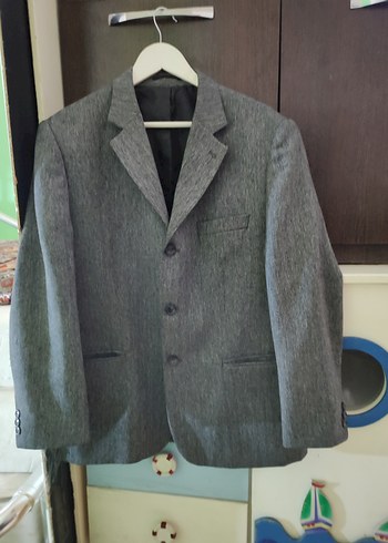 Gri Erkek Düğmeli Ofis ceket - Görsel 11