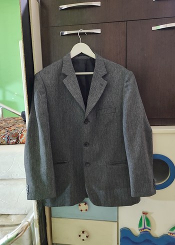 Gri Erkek Düğmeli Ofis ceket - Görsel 10