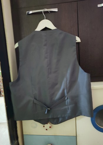 Gri Düğmeli Erkek Yelek - Görsel 12