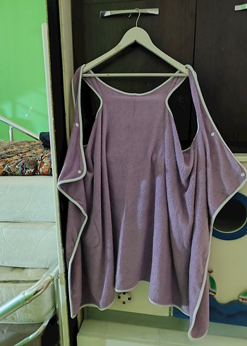 Mor Midi Kadın Salaş Kolsuz havlu  Sabahlık - Görsel 3