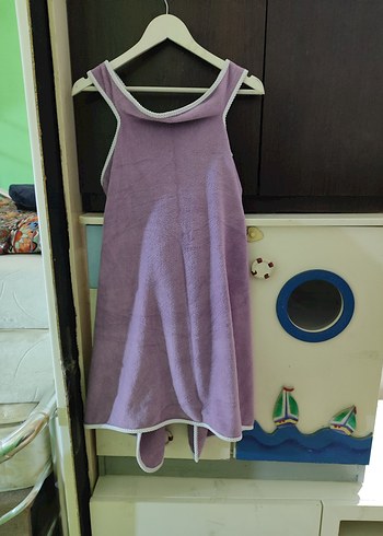 Mor Midi Kadın Salaş Kolsuz havlu  Sabahlık - Görsel 5