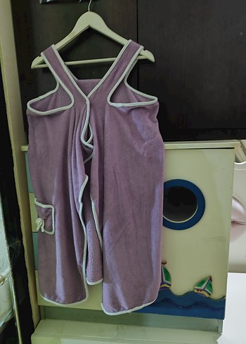 Mor Midi Kadın Salaş Kolsuz havlu  Sabahlık - Görsel 12