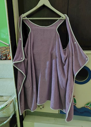 Mor Midi Kadın Salaş Kolsuz havlu  Sabahlık - Görsel 4