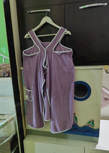 Mor Midi Kadın Salaş Kolsuz havlu  Sabahlık - Görsel 11