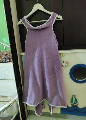 Mor Midi Kadın Salaş Kolsuz havlu  Sabahlık - Görsel 7