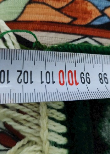 Desenli Çok Renkli Geleneksel kilim örtü - Görsel 4