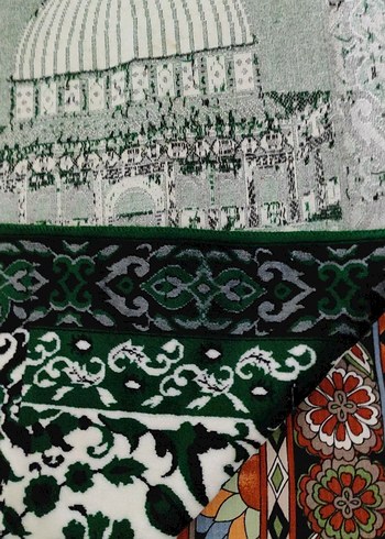 Desenli Çok Renkli Geleneksel kilim örtü - Görsel 7