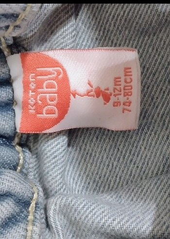 Kız Bebek Mavi Kot Askılı Elbise - Görsel 6