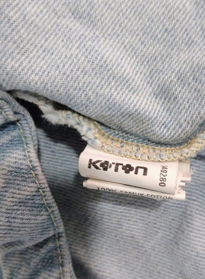 Kız Bebek Mavi Kot Askılı Elbise - Görsel 4