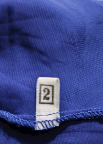 Kadın Mavi Drapeli tül yelek - Görsel 2