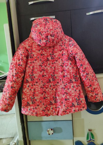 Desenli Pembe Kız çocuk Mont - Görsel 8