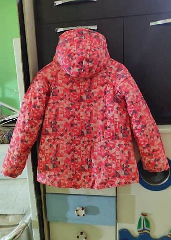 Desenli Pembe Kız çocuk Mont - Görsel 9