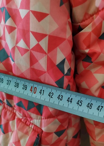 Desenli Pembe Kız çocuk Mont - Görsel 10