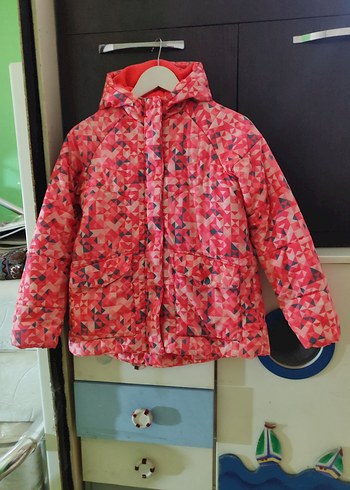 Desenli Pembe Kız çocuk Mont - Görsel 13