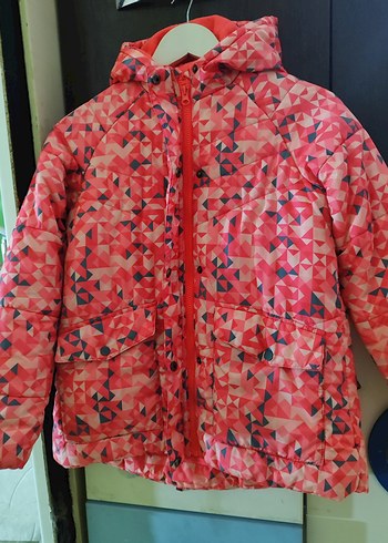 Desenli Pembe Kız çocuk Mont - Görsel 7