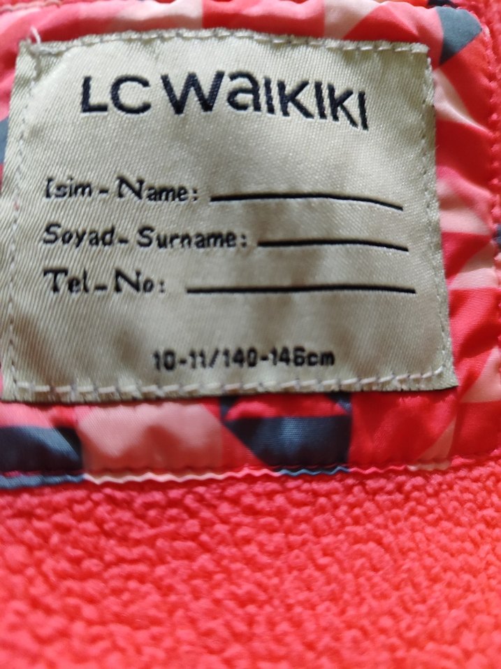 Desenli Pembe Kız çocuk Mont - Görsel 4