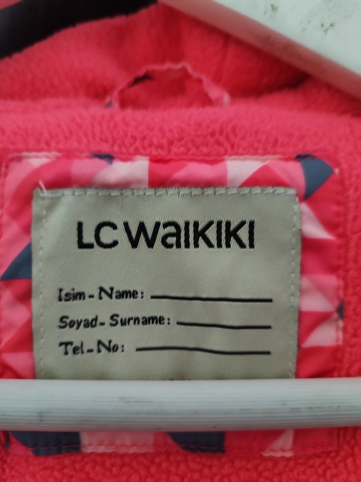 Desenli Pembe Kız çocuk Mont - Görsel 5