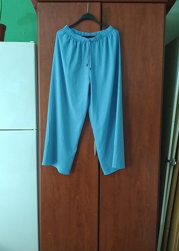 Mavi Rahat Kesim Kadın Kumaş Pantolon