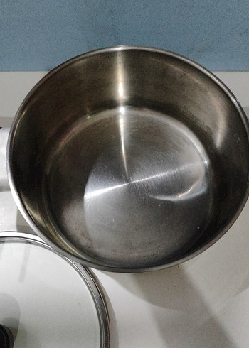 Beden gri Renk çelik Tencere cam kapak