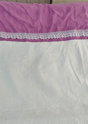 Beden beyaz Renk Nakışlı Beyaz ve Pastel pike Örtü