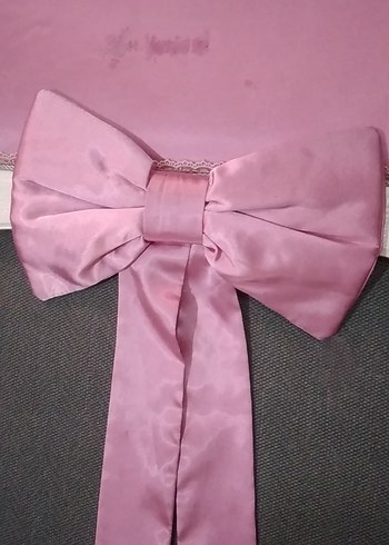 Vintage Pembe İpek Çocuk Fiyonk çerçeve - Görsel 9